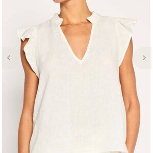 Brochu Walker Devan V-Neck Sleeveless Top - Ivory